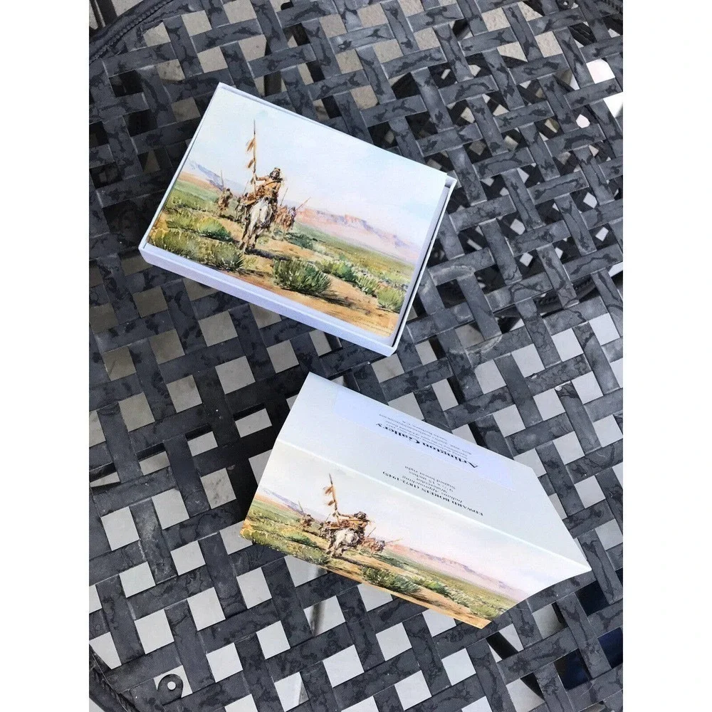 Stationery Borein Indians Approaching 10Cards/Envelopes Arlington Gallery